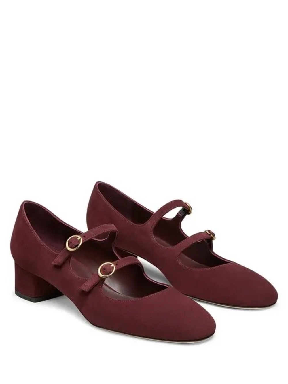 NEW Stuart Weitzman Benni Mary Jane Pumps Rosewood Suede Double Strap Size 11